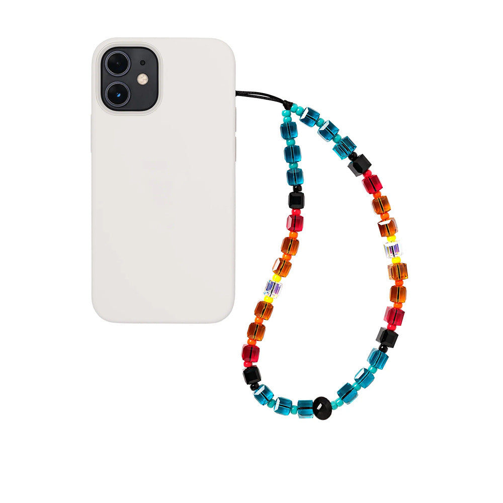 KKBEAD-style affordable retro high-end trendy street style wristband pendant for women, short beaded phone chain for women