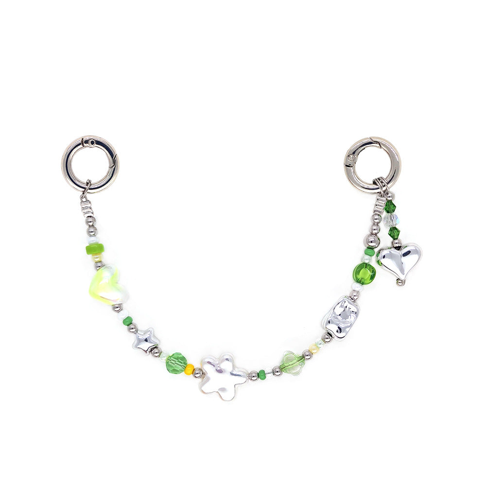 Star and Mushroom Encounter Phone Chain Charm INS Style Spring Summer Girly Healing Versatile CCD Camera Charm