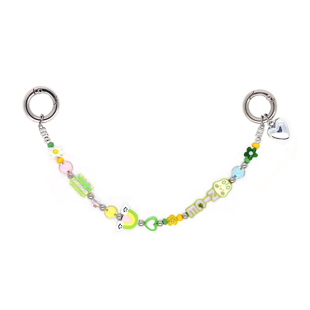 Star and Mushroom Encounter Phone Chain Charm INS Style Spring Summer Girly Healing Versatile CCD Camera Charm