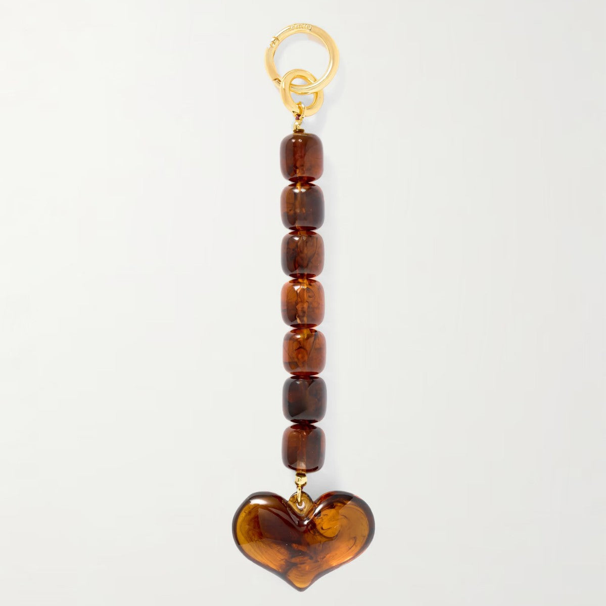 Brand design high-end light luxury natural stone heart bag pendant, brass bag buckle, bag accessory