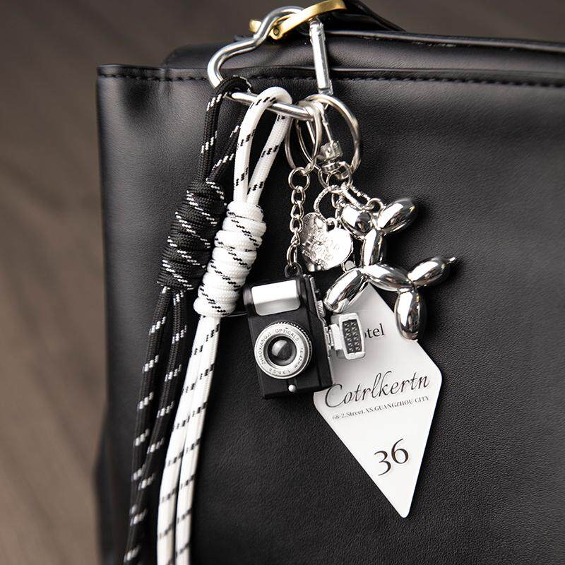 Original fashion braided rope miu tie style rodeo bag hanging maximalist camera bubble dog bag pendant accessories