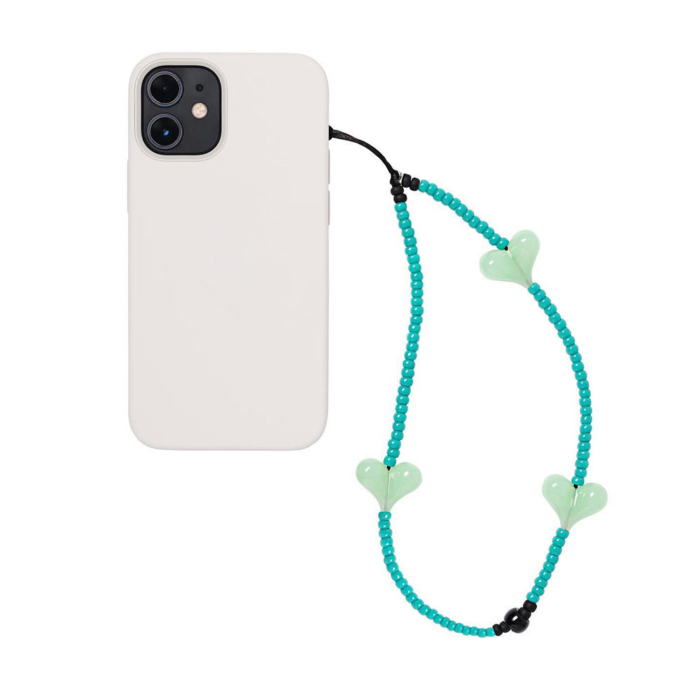 KKBEAD European and American bloggers portable pendant love mobile phone chain blackpink Kim Ji-ni with the same female lanyard