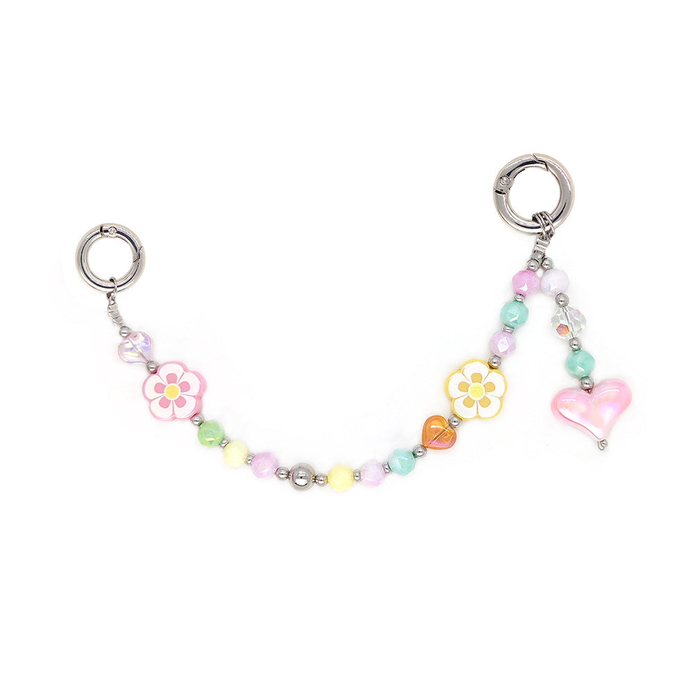 Star and Mushroom Encounter Phone Chain Charm INS Style Spring Summer Girly Healing Versatile CCD Camera Charm
