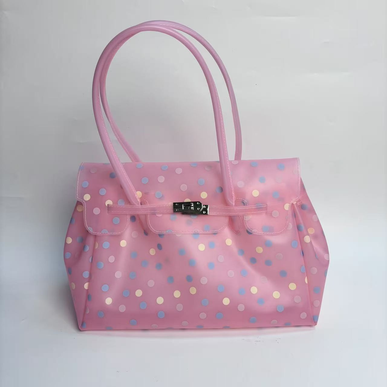 TPU jellyfirkin Niche Polka Dot Transparent Shoulder Tote Birkin Bag · Star Pack