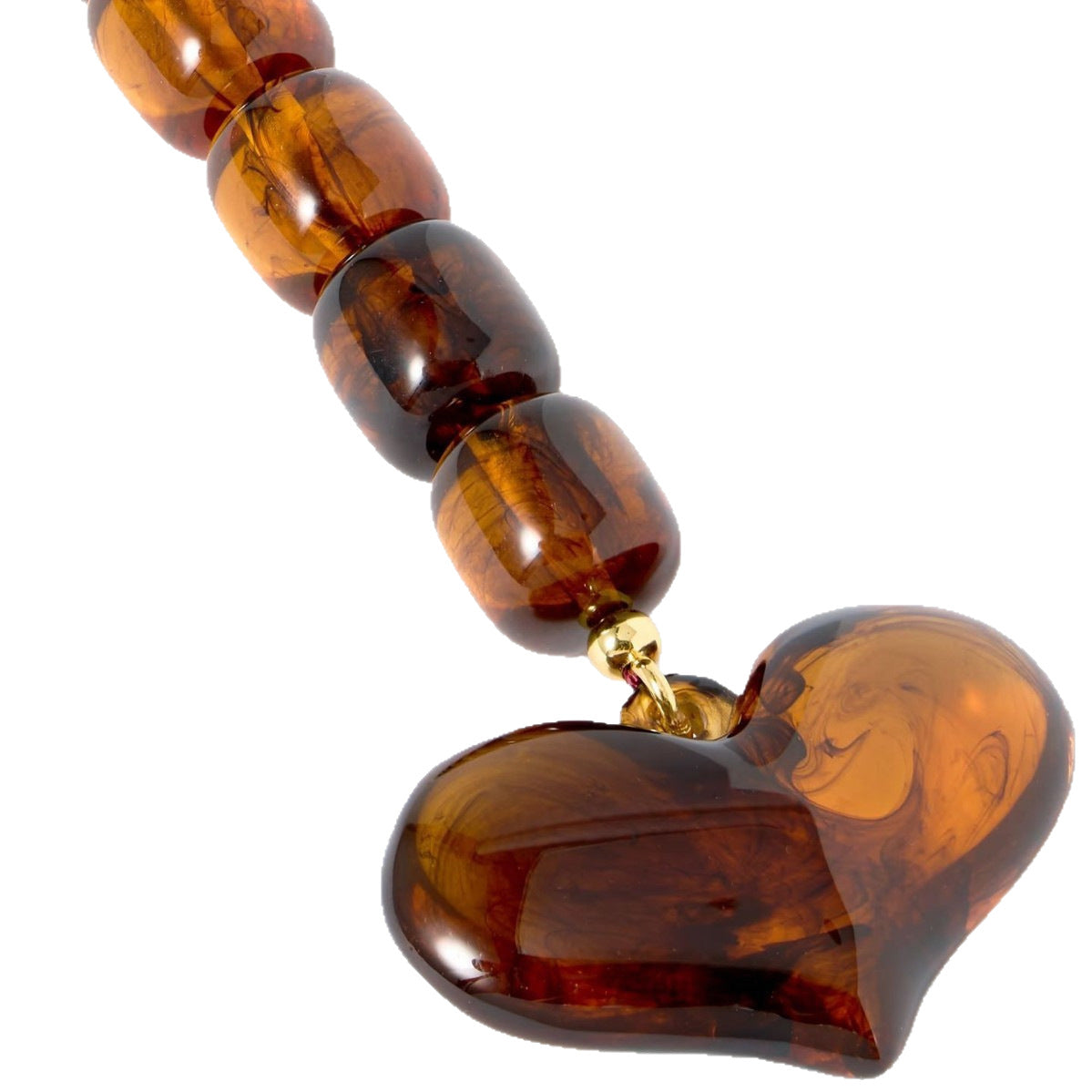 Brand design high-end light luxury natural stone heart bag pendant, brass bag buckle, bag accessory