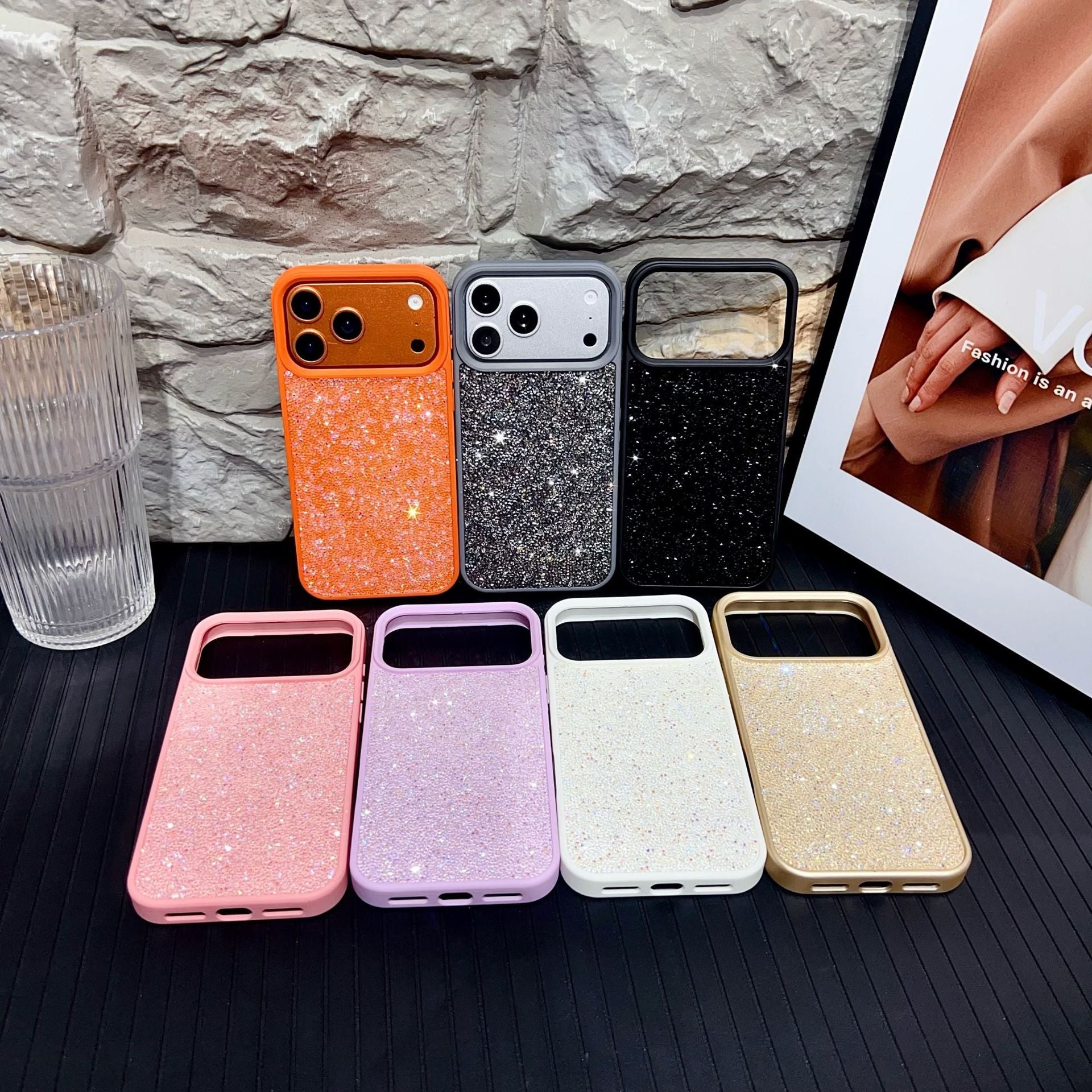 Suitable for cross-border hot-selling Apple 17 Pro luxury full diamond phone case, iPhone 16 Pro Max Diamond Plain Case 15