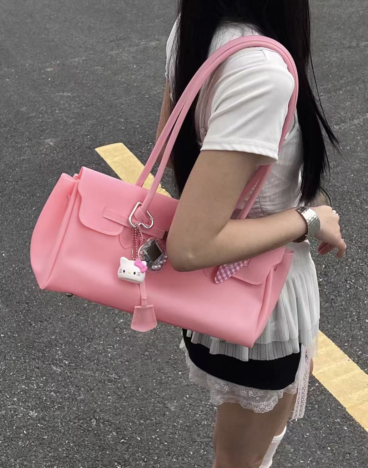 Korean horizontal series 2026 new summer kiii jelly bag, tote bag, and shoulder bag
