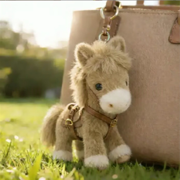 Year of the Horse Plush Pony Bag Charm and Keychain Plush Pony Bag Keychain Pendant