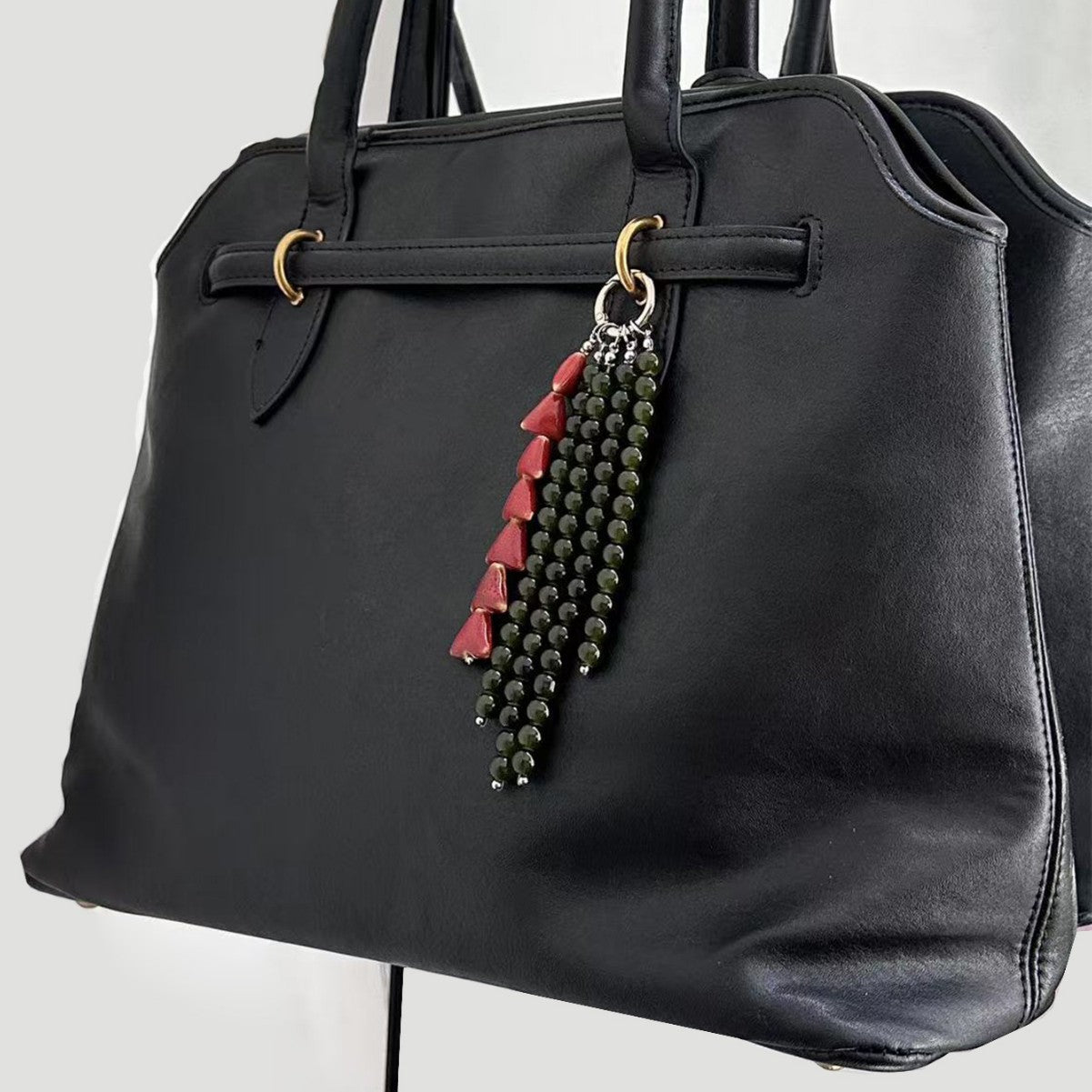 Niche design high-end glass stone ceramic bag pendant buckle DIY in-stock original wholesale