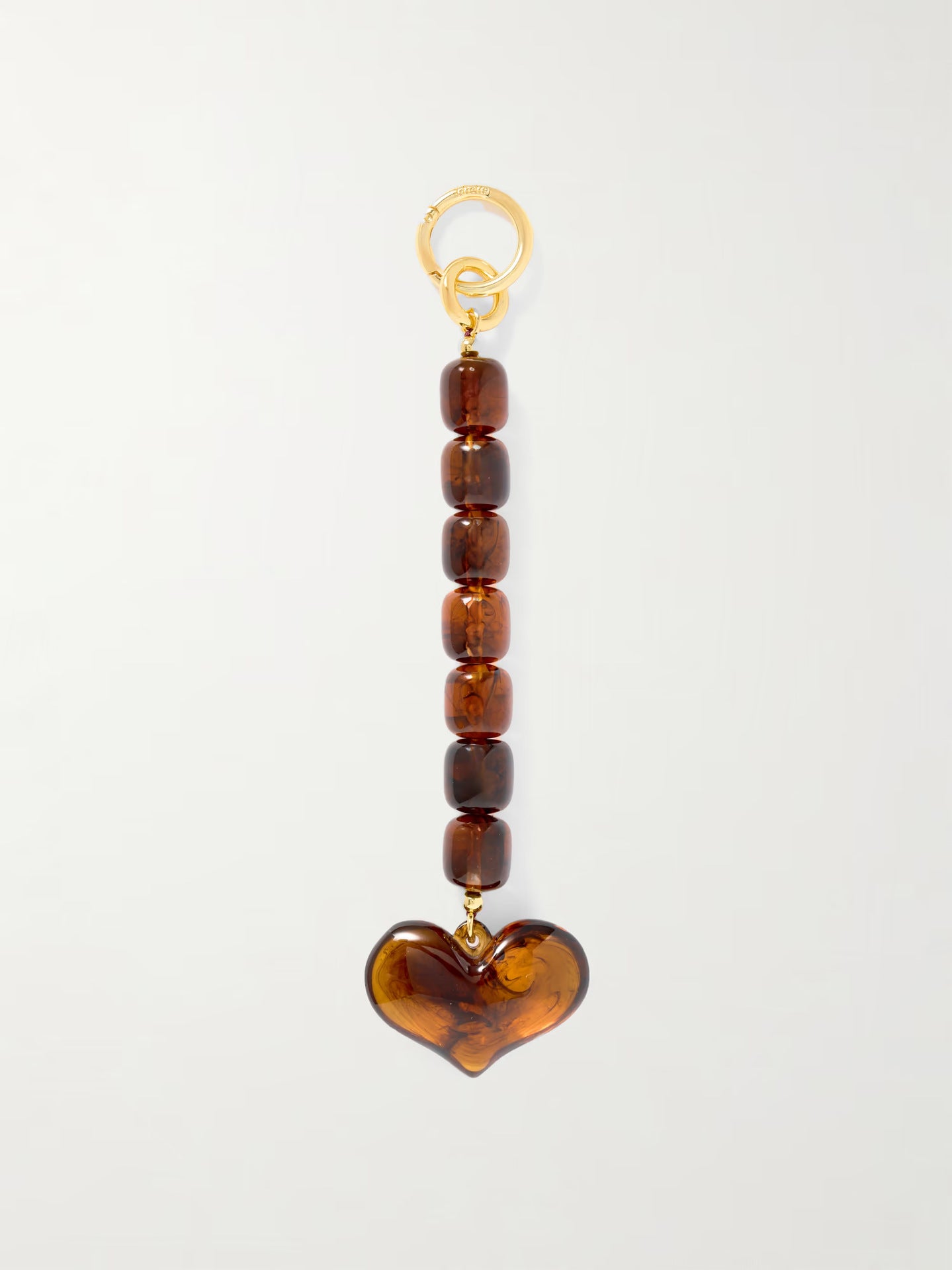 Brand design high-end light luxury natural stone heart bag pendant, brass bag buckle, bag accessory