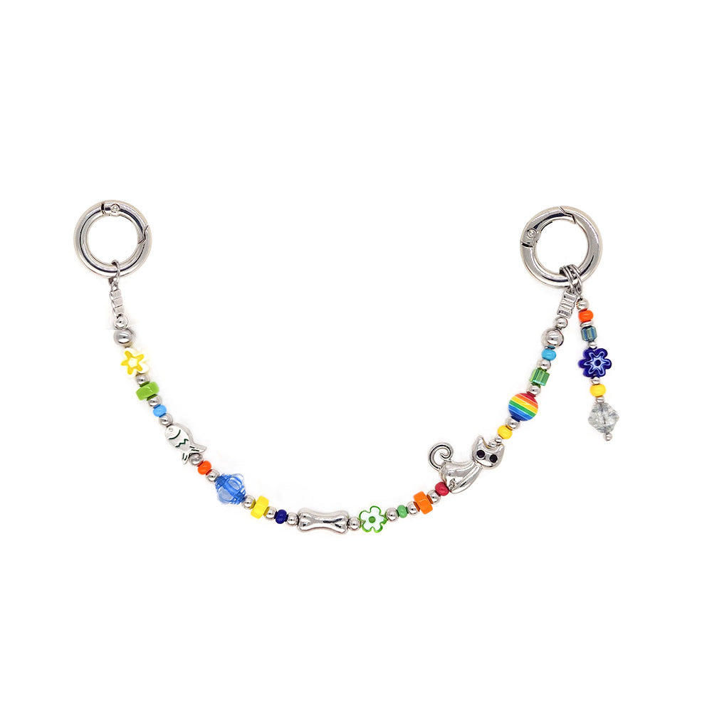 Star and Mushroom Encounter Phone Chain Charm INS Style Spring Summer Girly Healing Versatile CCD Camera Charm