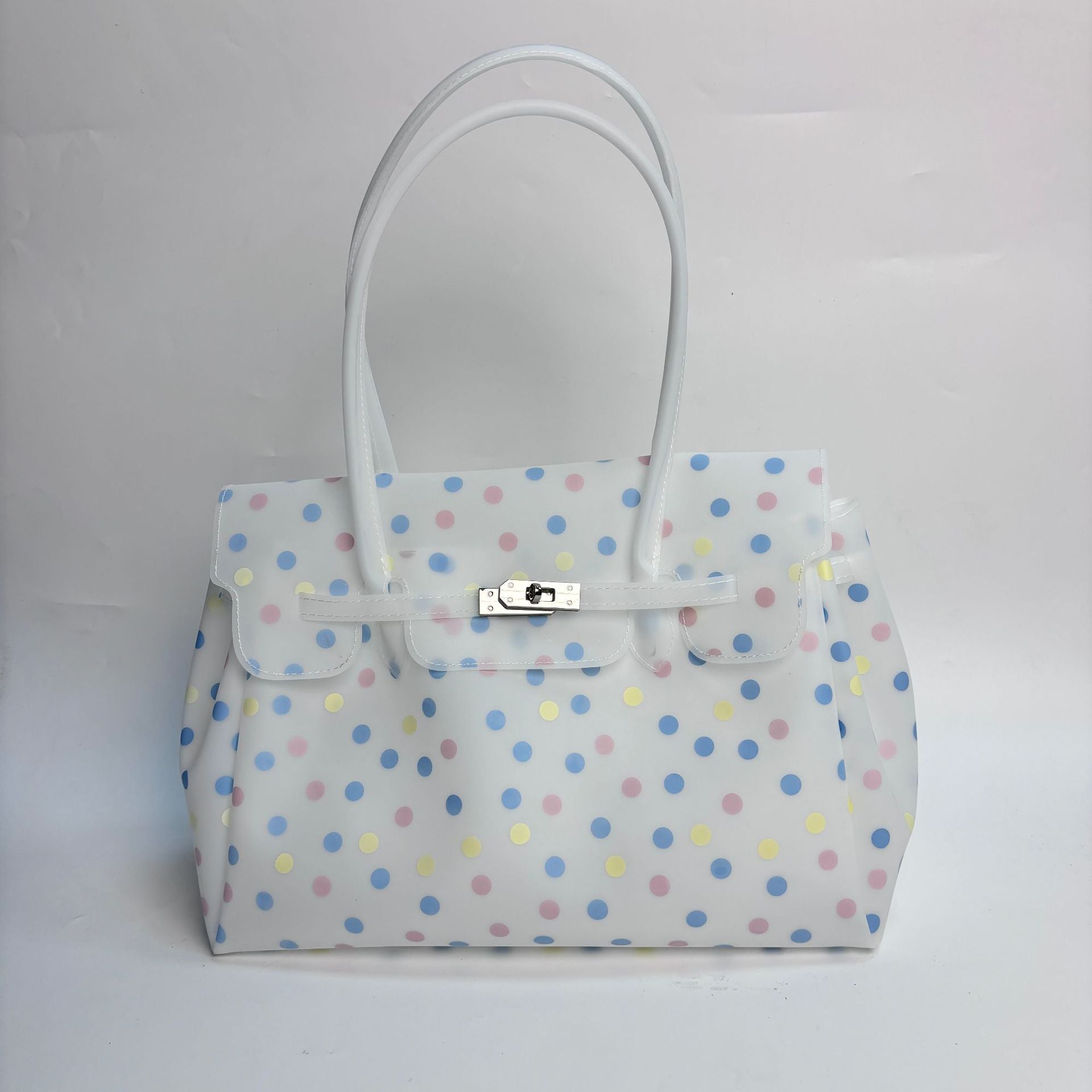 TPU jellyfirkin Niche Polka Dot Transparent Shoulder Tote Birkin Bag · Star Pack