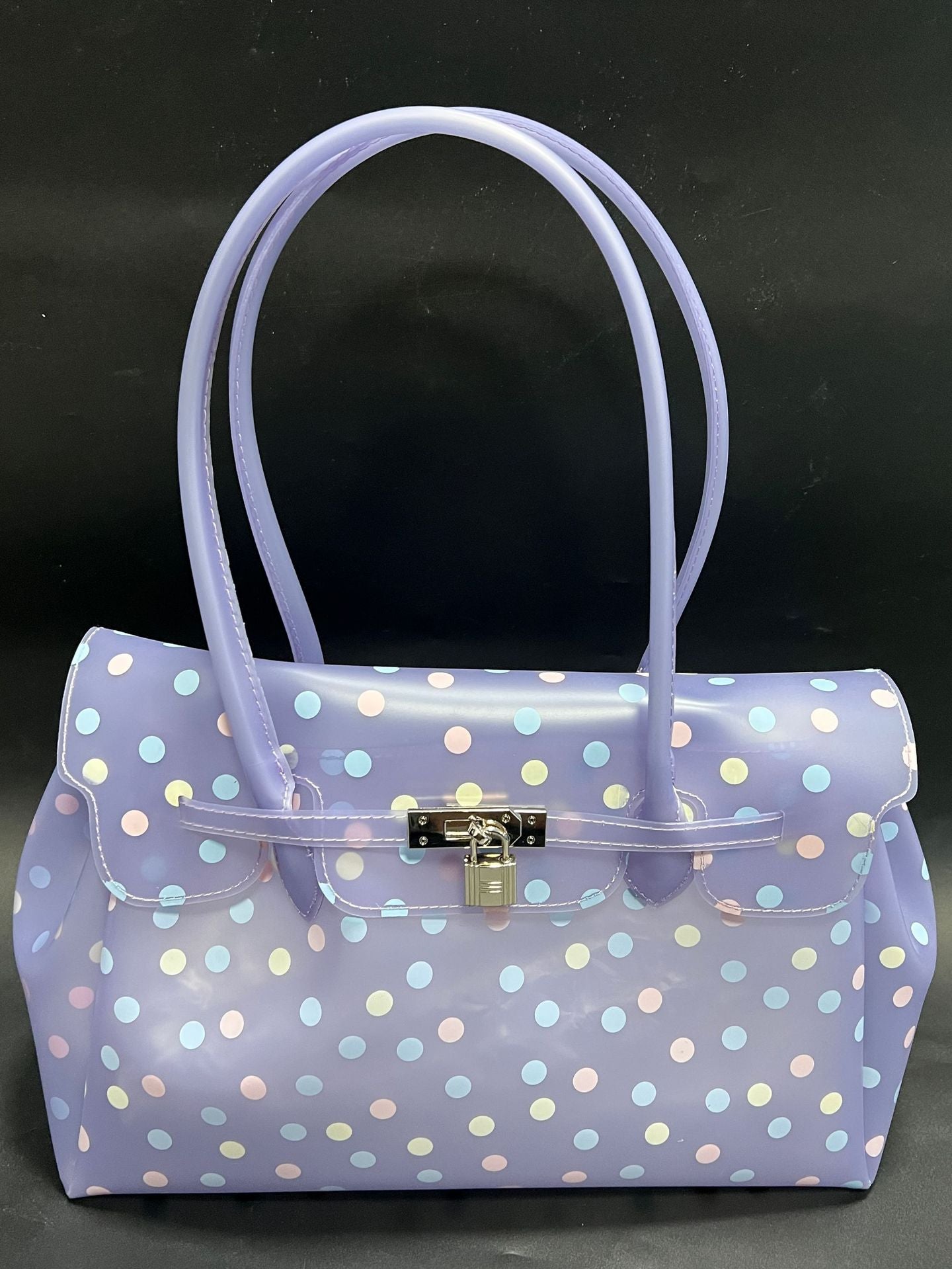 TPU jellyfirkin Niche Polka Dot Transparent Shoulder Tote Birkin Bag · Star Pack