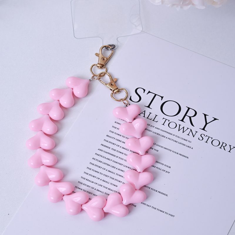 Best-selling new Heart Candy Macron acrylic resin peach heart lolita style vscogirl keychain
