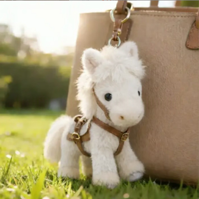 Year of the Horse Plush Pony Bag Charm and Keychain Plush Pony Bag Keychain Pendant