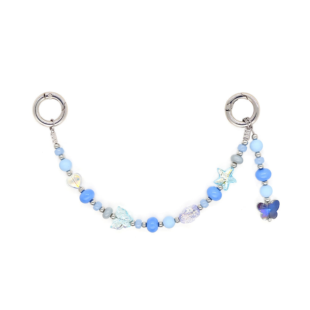 Star and Mushroom Encounter Phone Chain Charm INS Style Spring Summer Girly Healing Versatile CCD Camera Charm