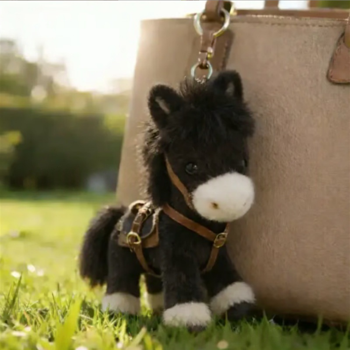 Year of the Horse Plush Pony Bag Charm and Keychain Plush Pony Bag Keychain Pendant