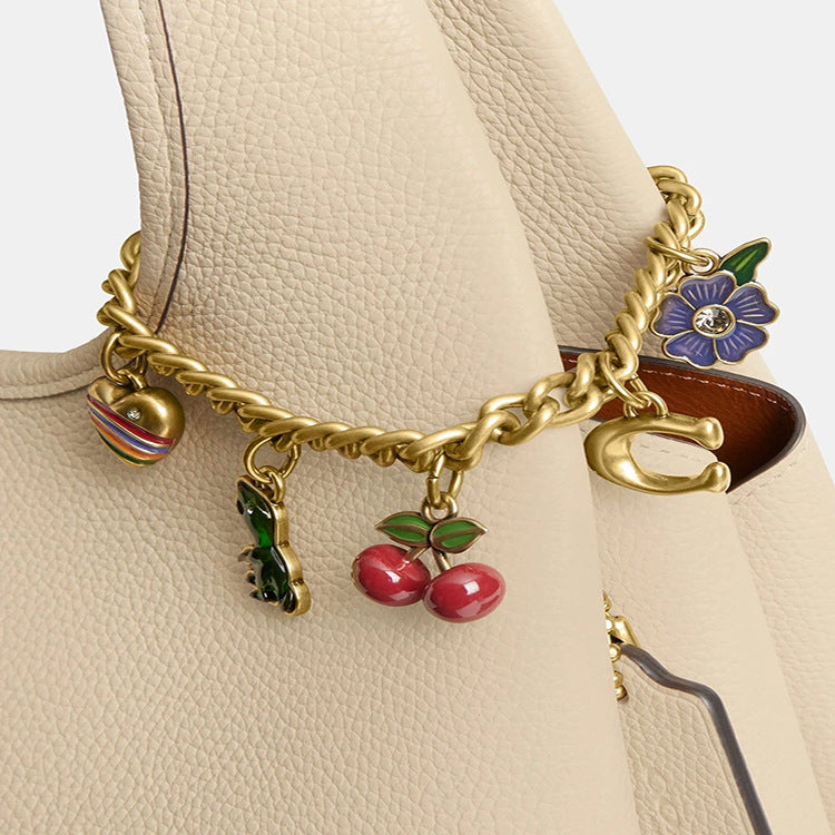 Cross-border hot bag pendant, cherry strawberry bag, hanging chain, women's bag, jewelry, cherry, dinosaur, diagonal bag, keychain