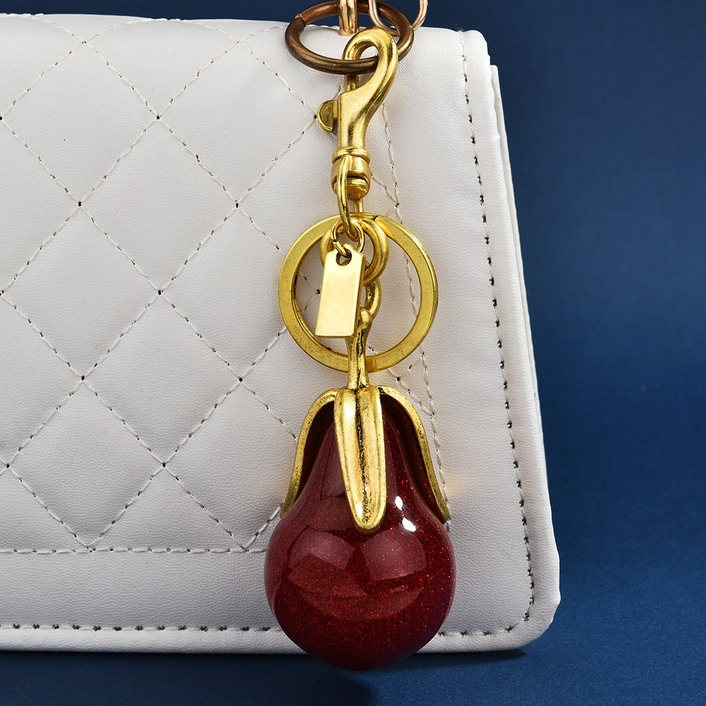 Cross-border pendants, gilded pears, never separated, male and female couples, car keychains, delicate bags, ornaments, pendants, pendants