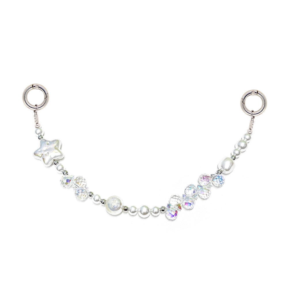 Star and Mushroom Encounter Phone Chain Charm INS Style Spring Summer Girly Healing Versatile CCD Camera Charm