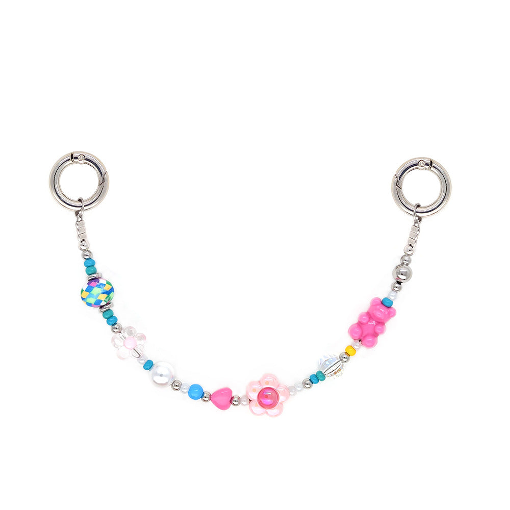 Star and Mushroom Encounter Phone Chain Charm INS Style Spring Summer Girly Healing Versatile CCD Camera Charm