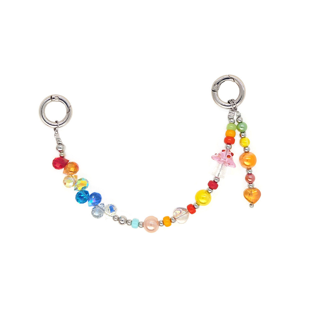 Star and Mushroom Encounter Phone Chain Charm INS Style Spring Summer Girly Healing Versatile CCD Camera Charm