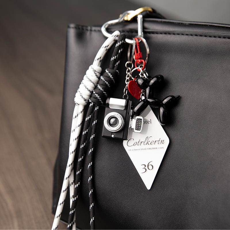 Original fashion braided rope miu tie style rodeo bag hanging maximalist camera bubble dog bag pendant accessories