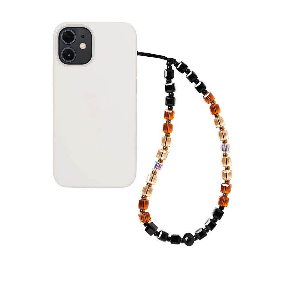 KKBEAD-style affordable retro high-end trendy street style wristband pendant for women, short beaded phone chain for women