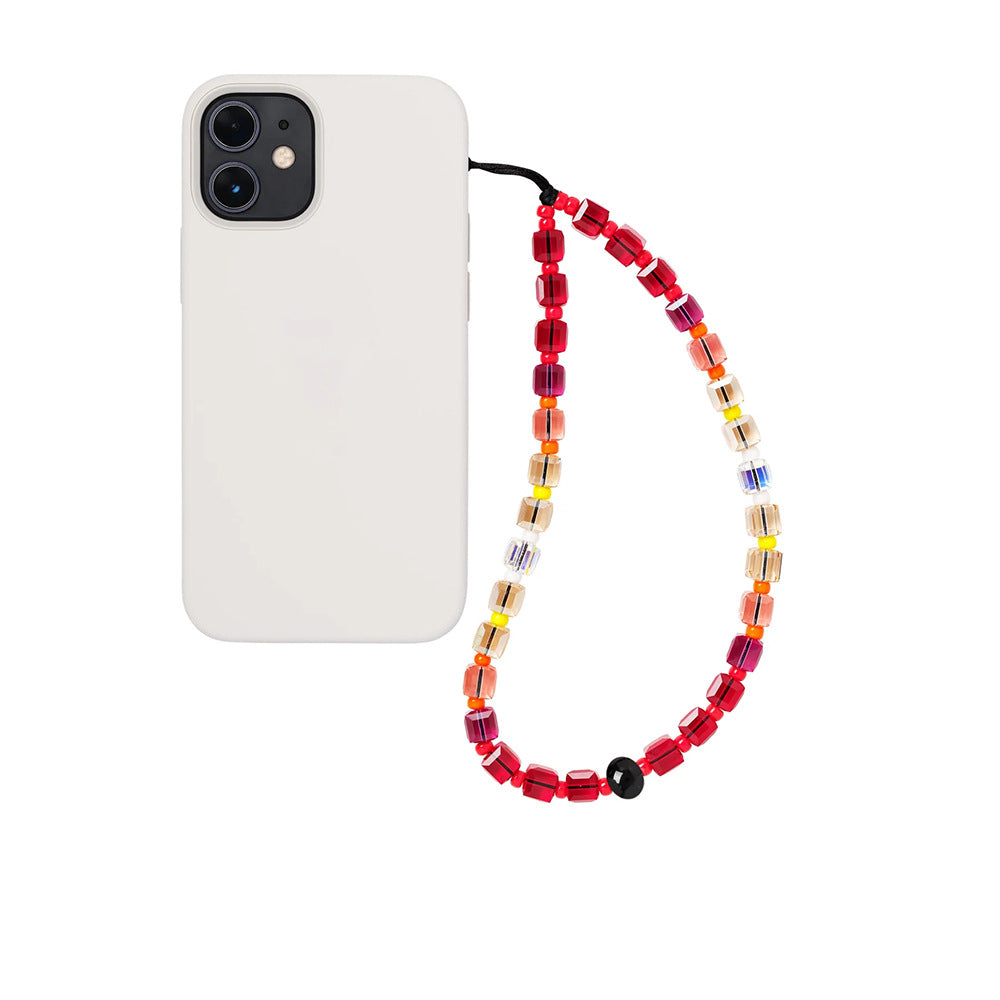 KKBEAD-style affordable retro high-end trendy street style wristband pendant for women, short beaded phone chain for women