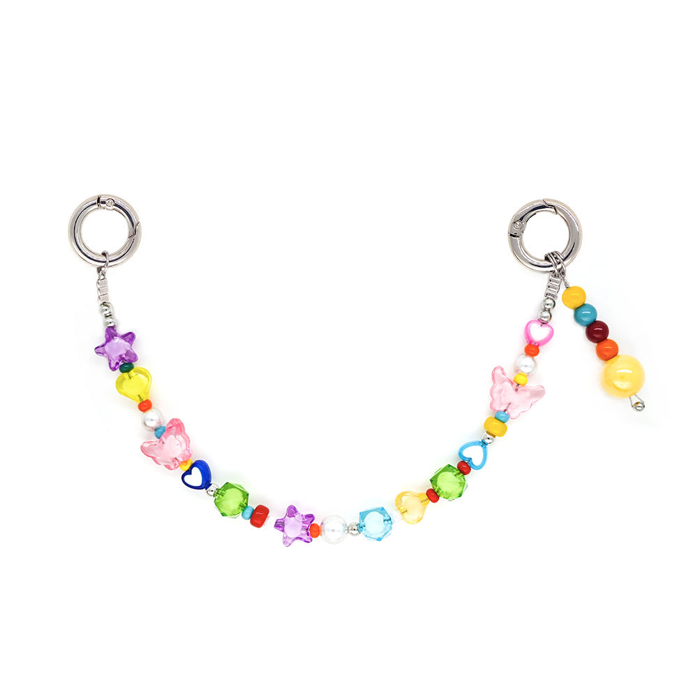 Star and Mushroom Encounter Phone Chain Charm INS Style Spring Summer Girly Healing Versatile CCD Camera Charm