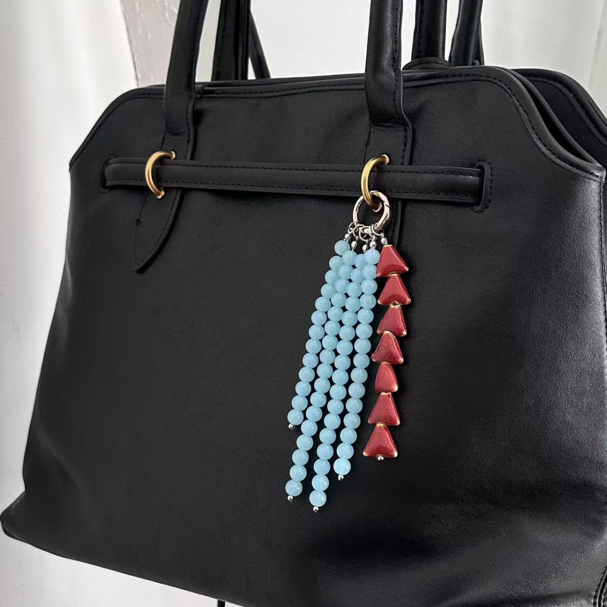 Niche design high-end glass stone ceramic bag pendant buckle DIY in-stock original wholesale