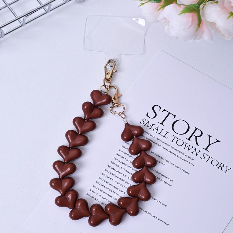 Best-selling new Heart Candy Macron acrylic resin peach heart lolita style vscogirl keychain