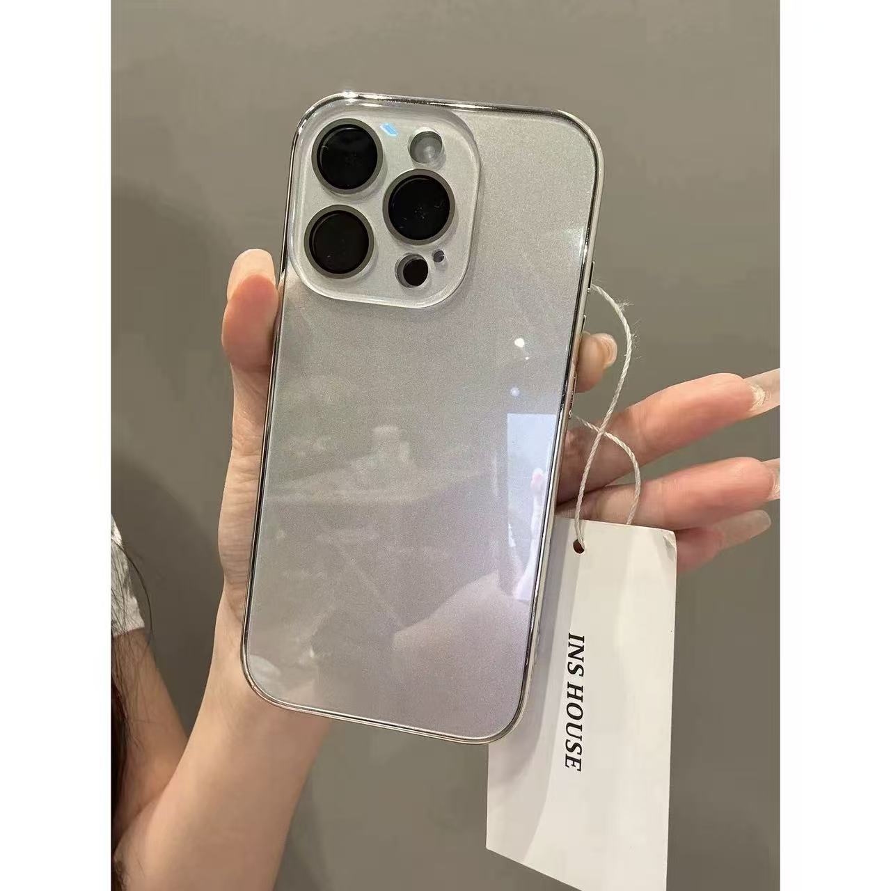 Korean ins high-end sense jade green plating for iPhone17promax Apple 16 mobile phone case 15 couples