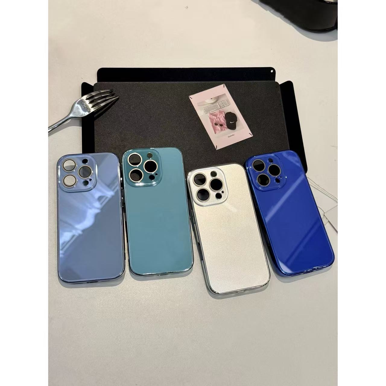 Korean ins high-end sense jade green plating for iPhone17promax Apple 16 mobile phone case 15 couples