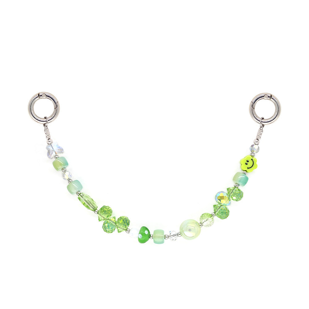 Star and Mushroom Encounter Phone Chain Charm INS Style Spring Summer Girly Healing Versatile CCD Camera Charm