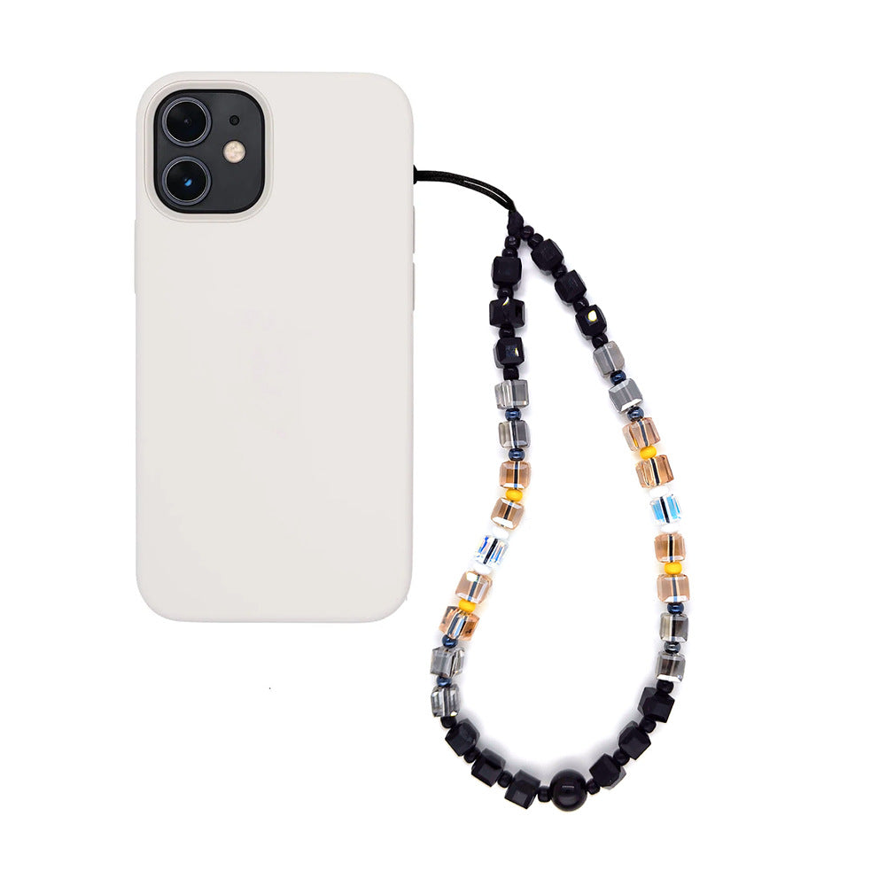KKBEAD-style affordable retro high-end trendy street style wristband pendant for women, short beaded phone chain for women
