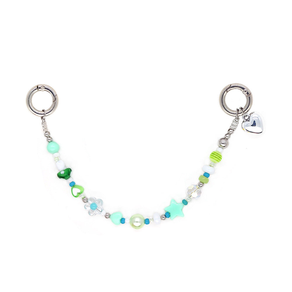 Star and Mushroom Encounter Phone Chain Charm INS Style Spring Summer Girly Healing Versatile CCD Camera Charm