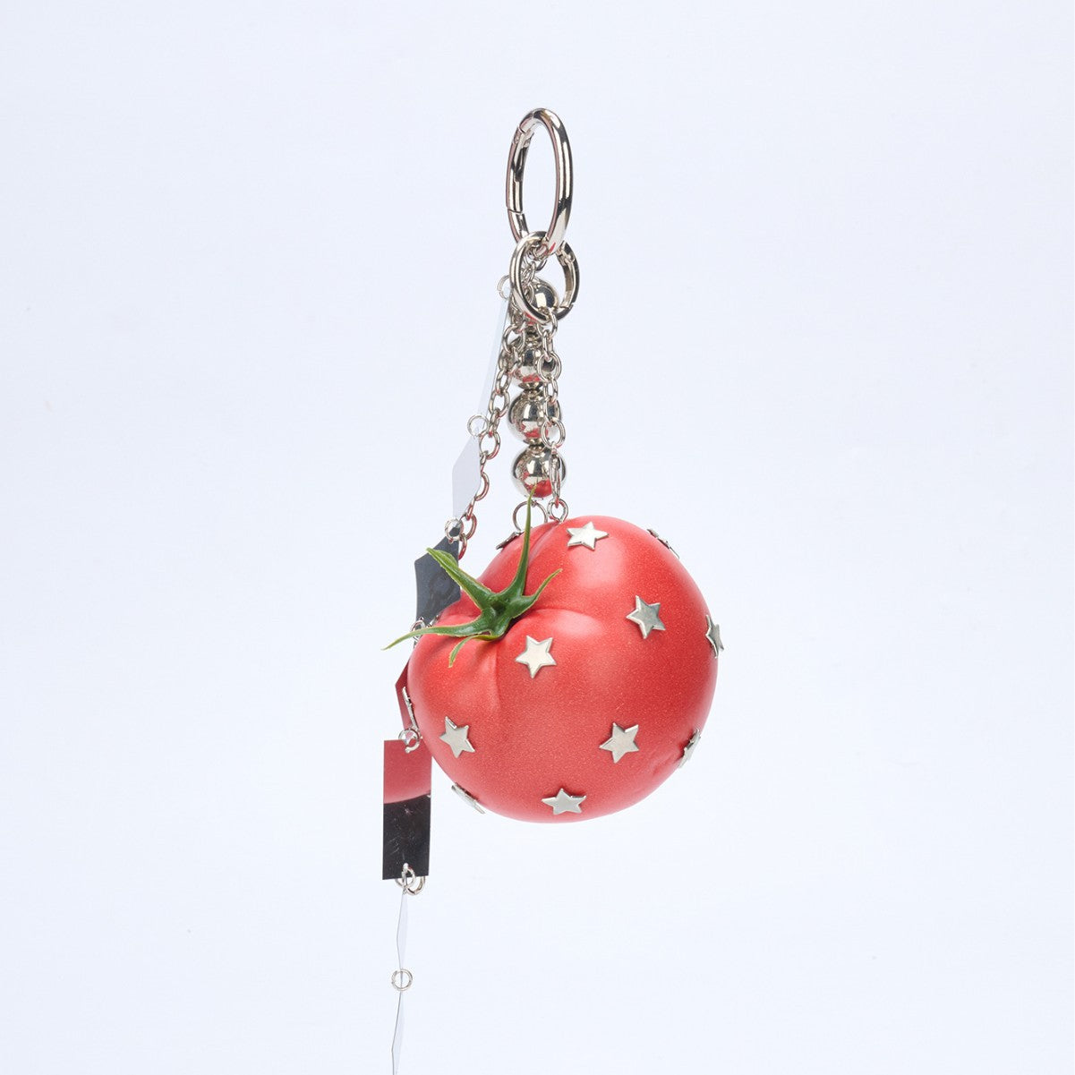 Niche design fruit and vegetable series tomato creative keychain bag hanging many functional accessories chain pendant chain