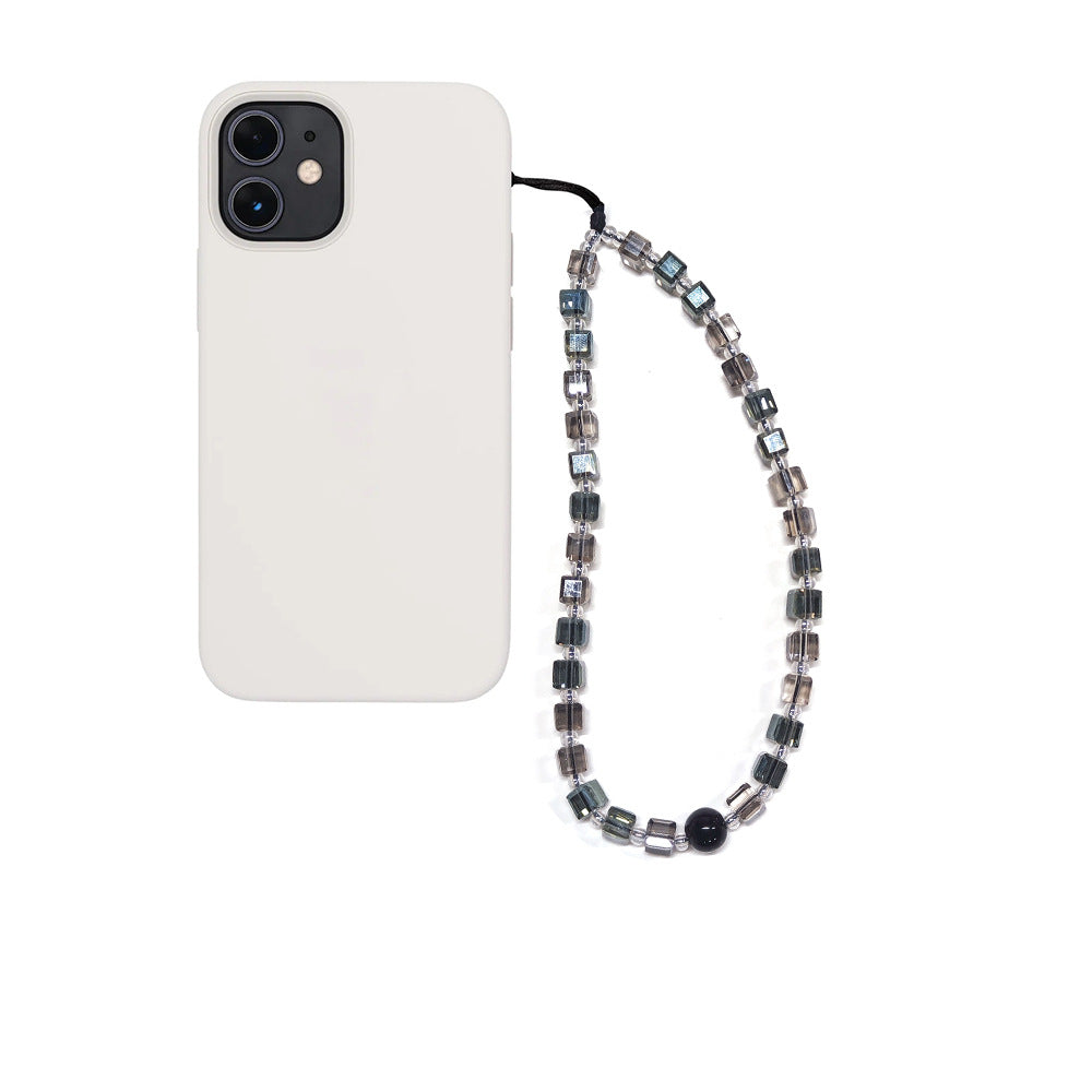 KKBEAD-style affordable retro high-end trendy street style wristband pendant for women, short beaded phone chain for women
