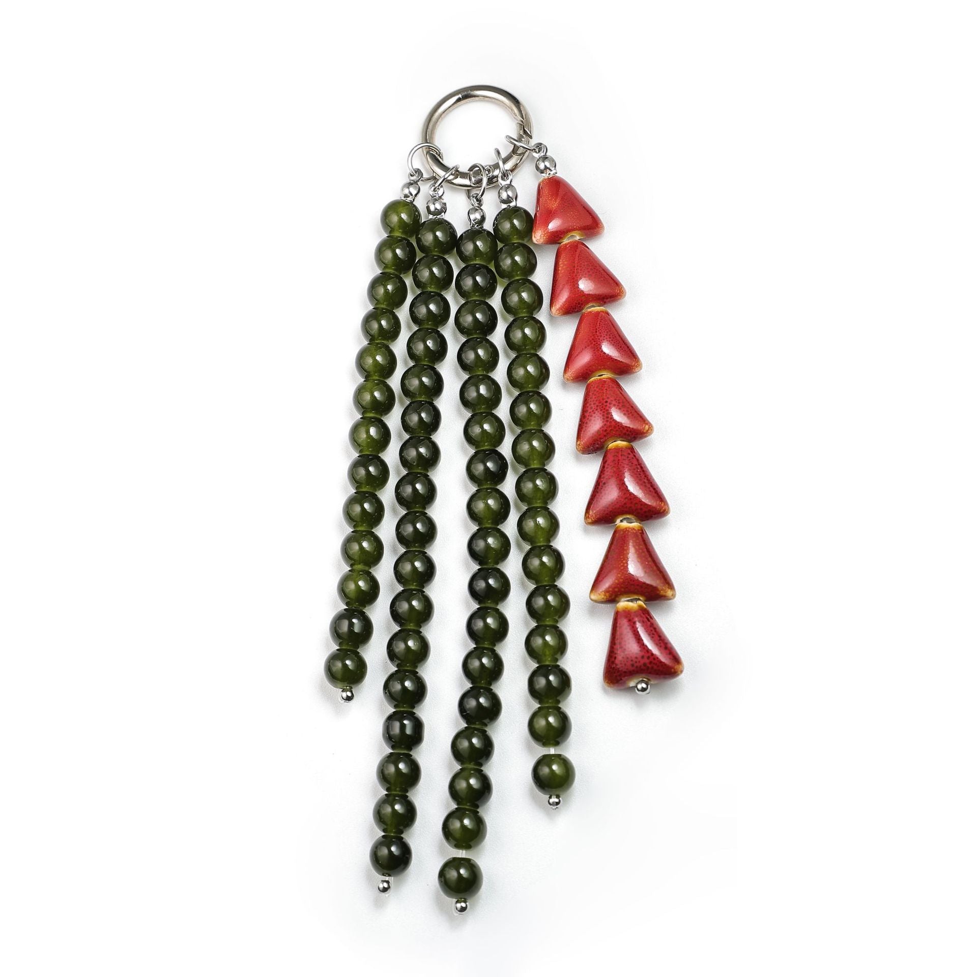 Niche design high-end glass stone ceramic bag pendant buckle DIY in-stock original wholesale
