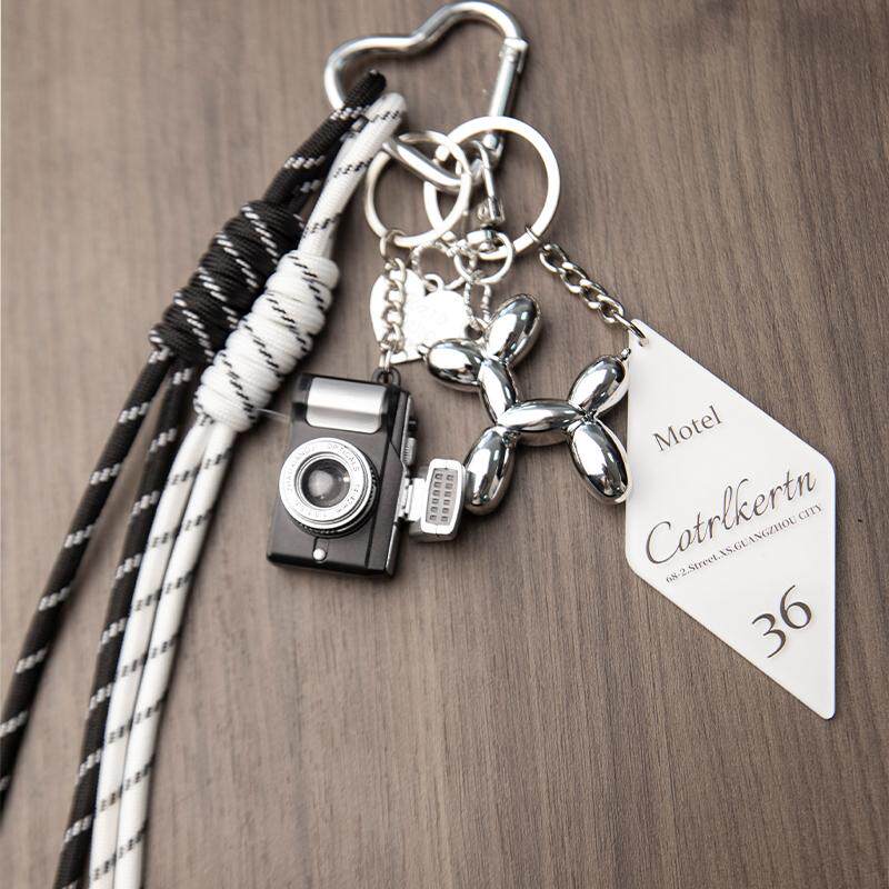 Original fashion braided rope miu tie style rodeo bag hanging maximalist camera bubble dog bag pendant accessories