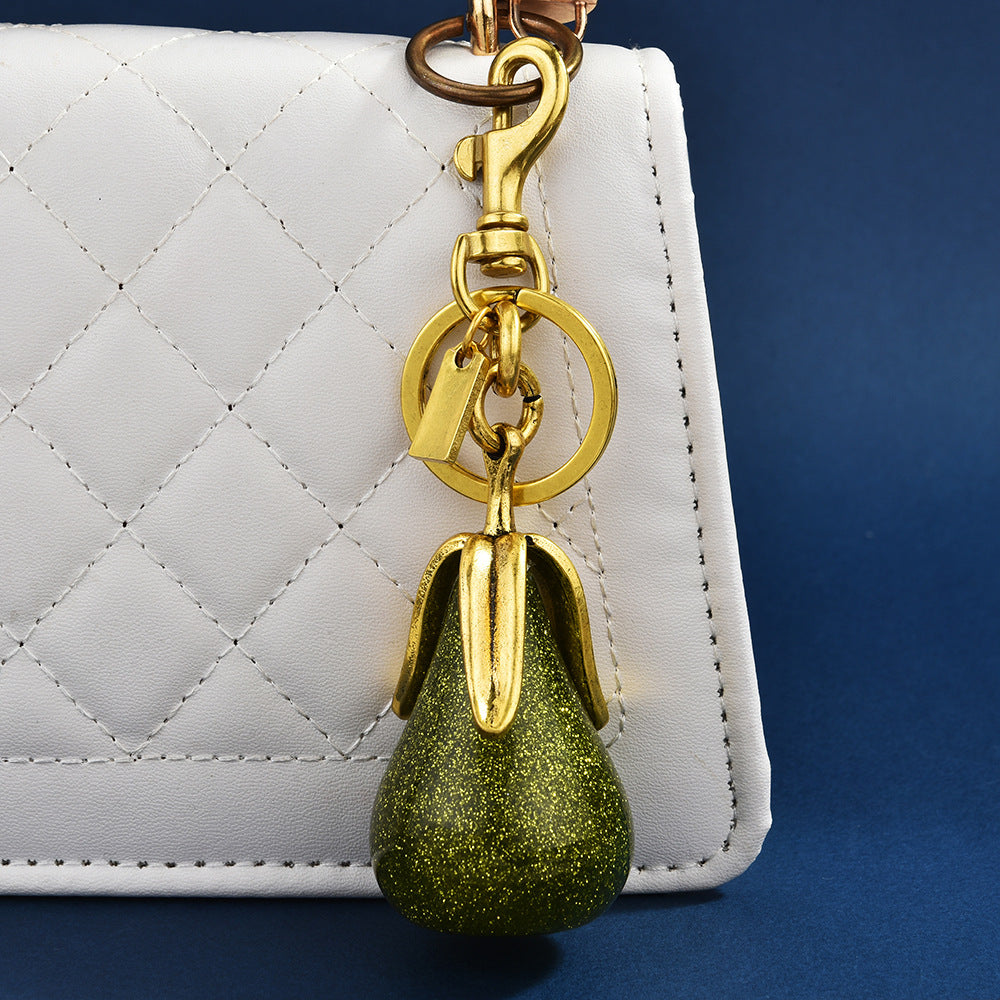 Cross-border pendants, gilded pears, never separated, male and female couples, car keychains, delicate bags, ornaments, pendants, pendants