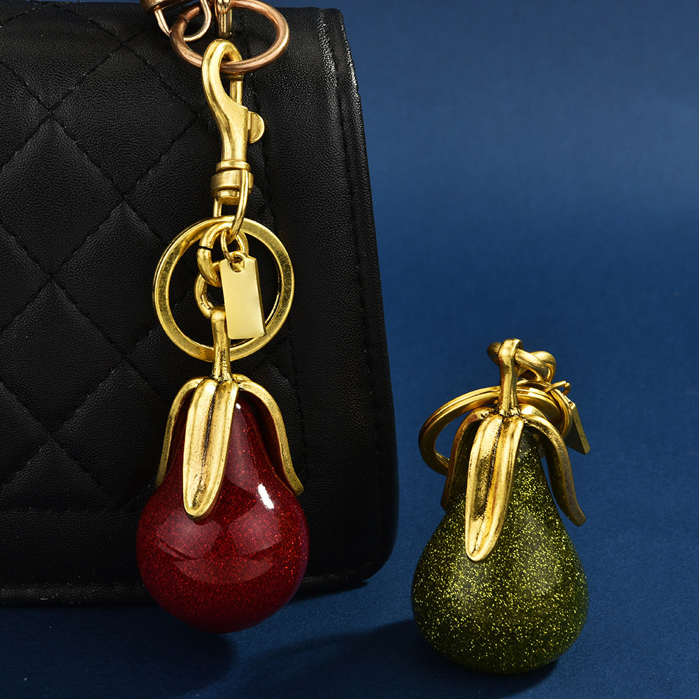 Cross-border pendants, gilded pears, never separated, male and female couples, car keychains, delicate bags, ornaments, pendants, pendants