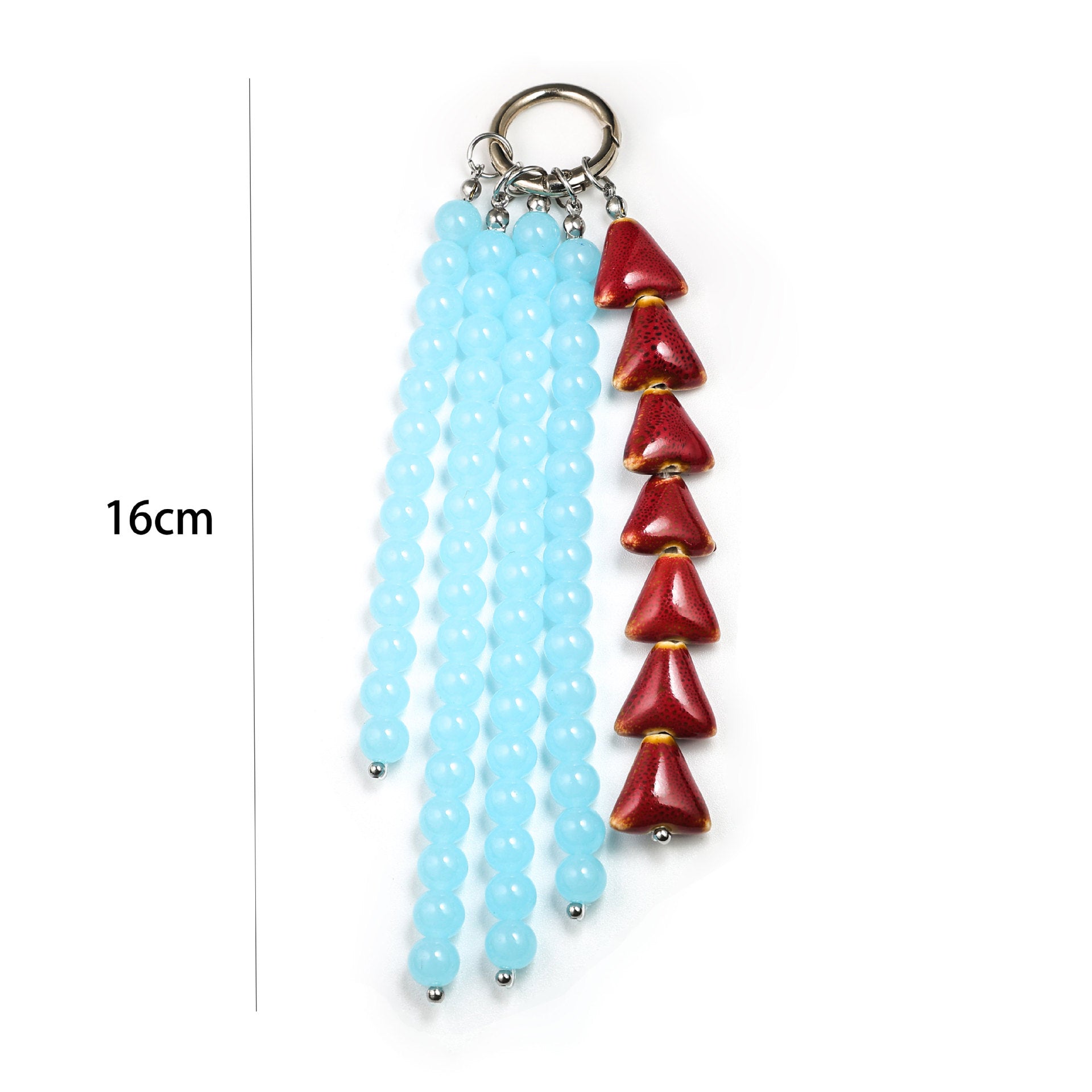 Niche design high-end glass stone ceramic bag pendant buckle DIY in-stock original wholesale