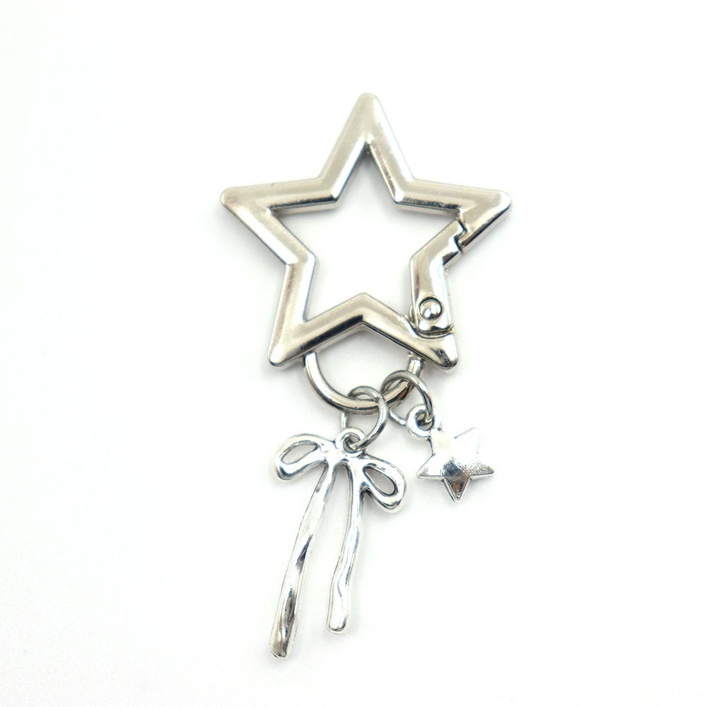 Cross-border bag pendant fashion original metal stainless steel mesh pocket pendant Korean keychain lipstick mesh pocket