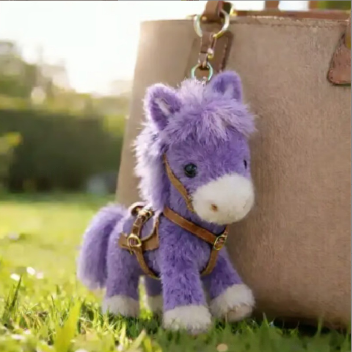 Year of the Horse Plush Pony Bag Charm and Keychain Plush Pony Bag Keychain Pendant