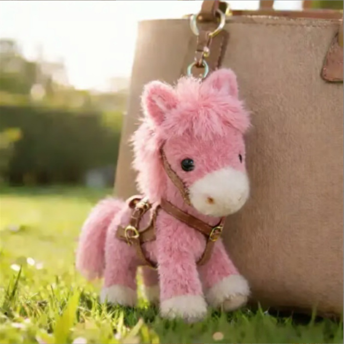 Year of the Horse Plush Pony Bag Charm and Keychain Plush Pony Bag Keychain Pendant