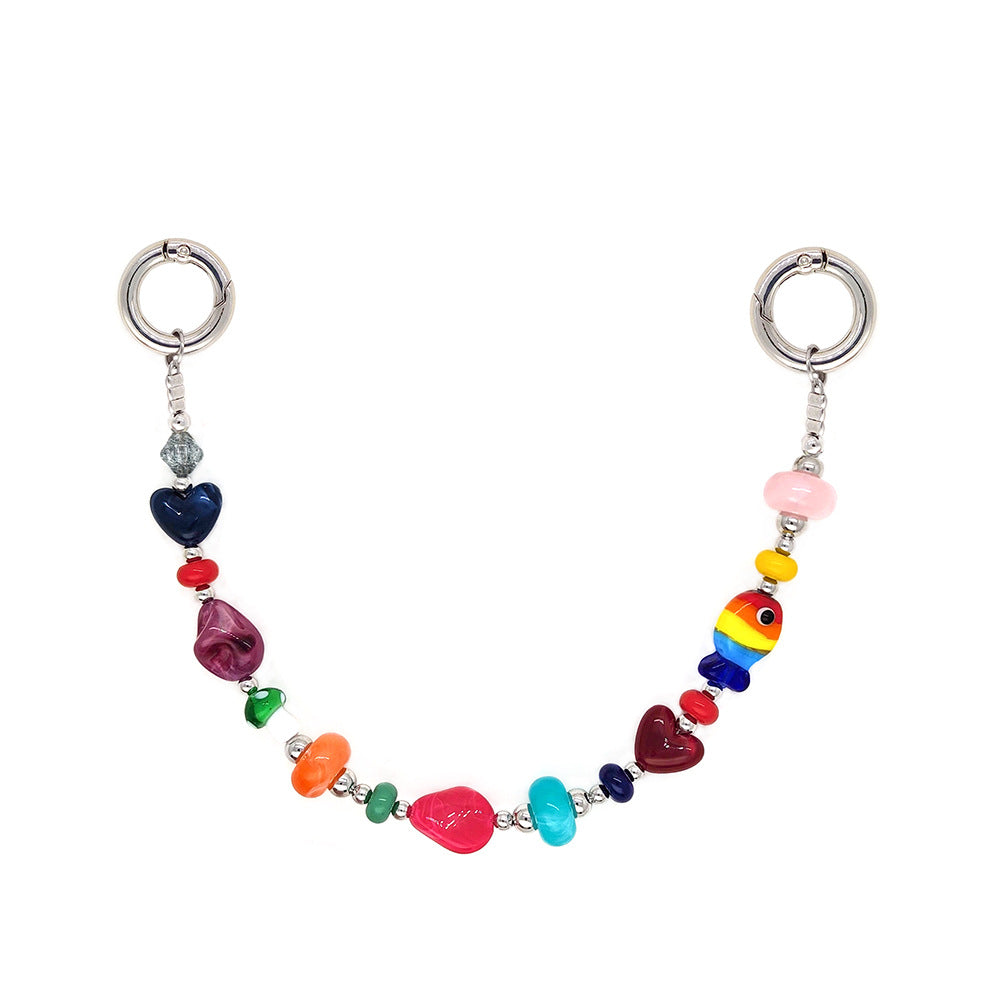 Star and Mushroom Encounter Phone Chain Charm INS Style Spring Summer Girly Healing Versatile CCD Camera Charm