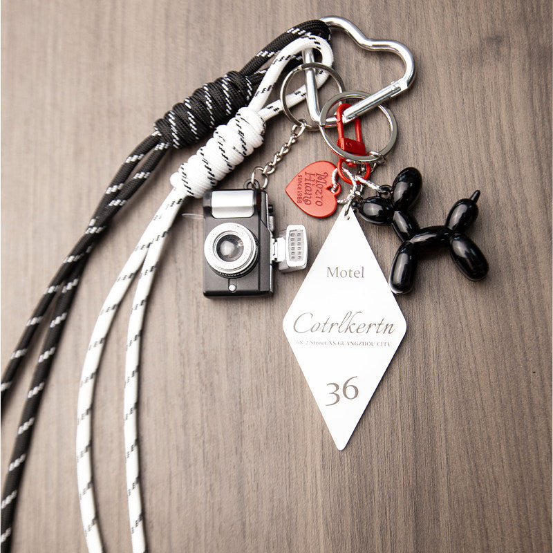 Original fashion braided rope miu tie style rodeo bag hanging maximalist camera bubble dog bag pendant accessories