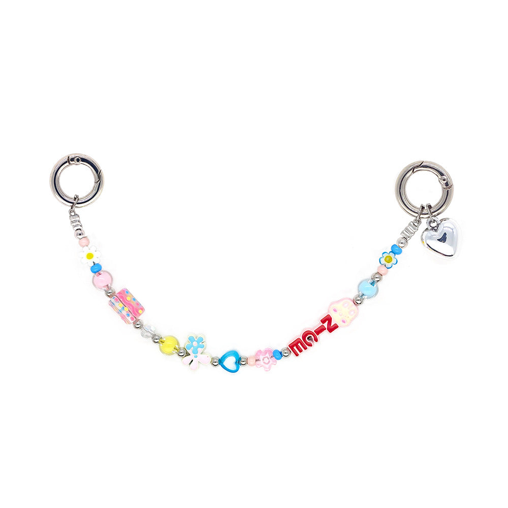 Star and Mushroom Encounter Phone Chain Charm INS Style Spring Summer Girly Healing Versatile CCD Camera Charm